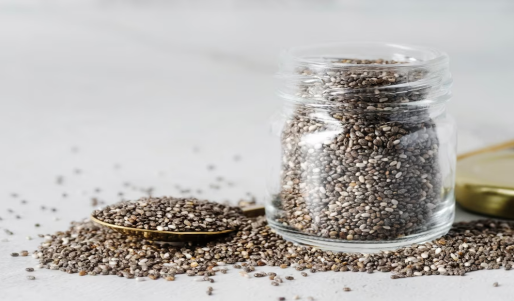Whole Black Chia Seeds - Omega-3 & Calcium Superfood Jar
