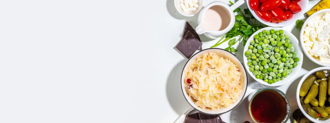 Herbs and teas illustrating natural gas trouble remedies for bloating relief, with a person feeling comfortable. 