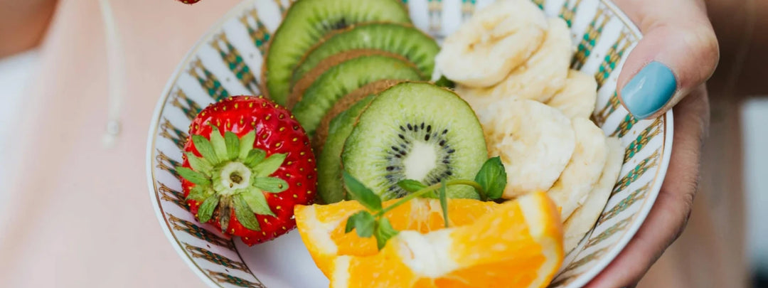Kids healthy snacks featuring fruits, vegetables, and whole grains. 
