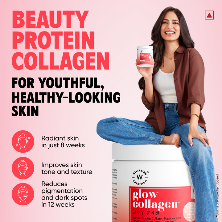 Glow Korean Marine Collagen Peptides with Liposomal Glutathione & Vitamin C | Tropical Bliss Flavour | 250g