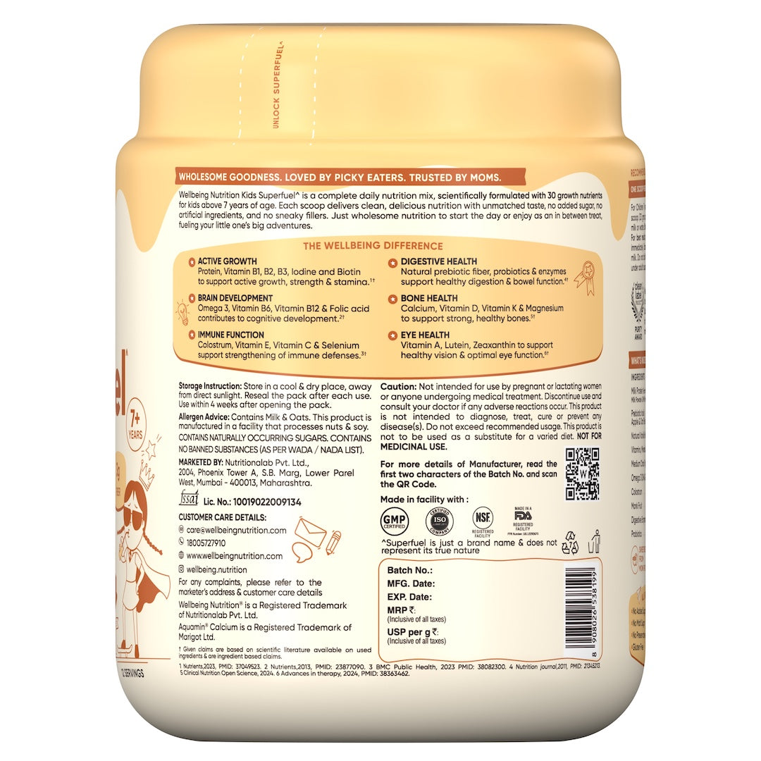Kids superfuel packaging back side 
