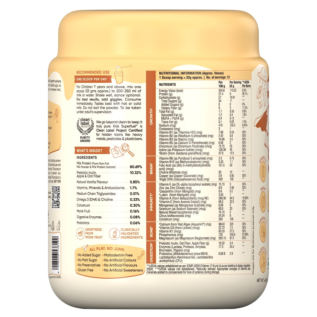 Kids Superfuel | Creamy Vanilla | Nutrition Mix