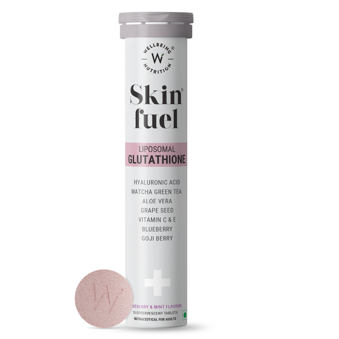 Skin Fuel Liposomal Glutathione 90% - Blueberry & Mint Flavour | 15 Tablets