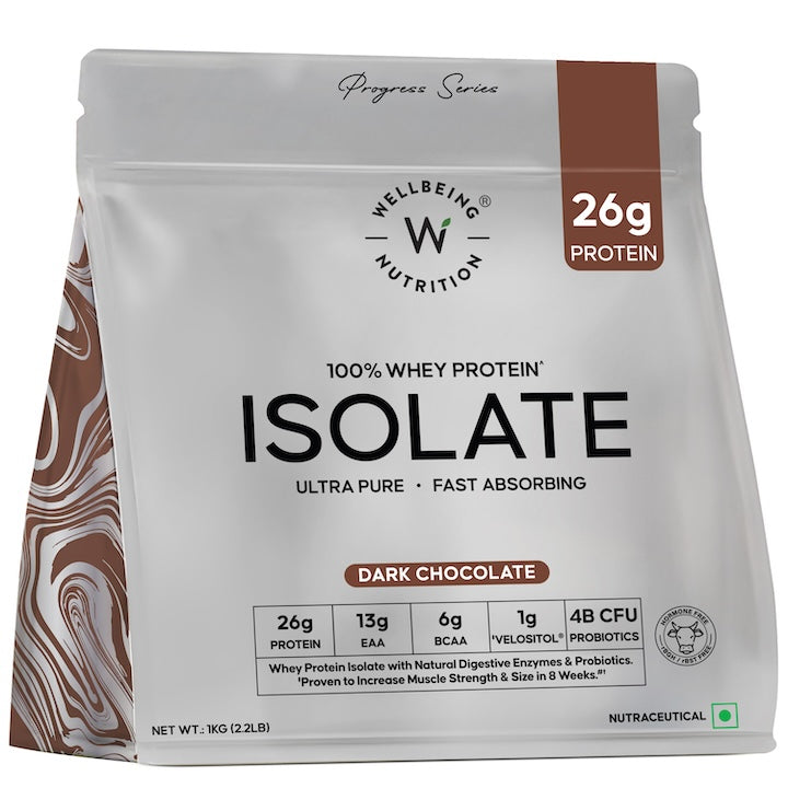Whey Protein Isolate 26g | 1kg | 4B CFU Probiotics | Dark Chocolate