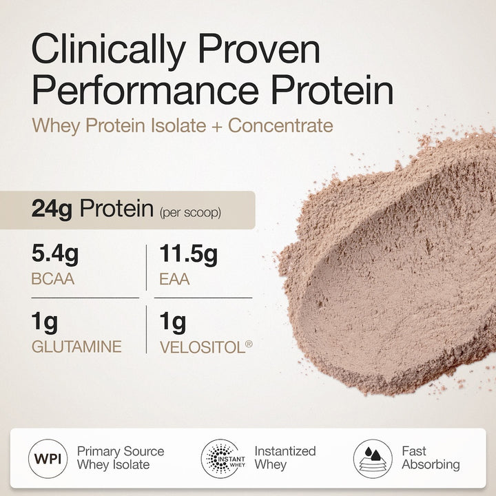 Whey Protein Isolate + Concentrate 24g | 1KG | 4B CFU Probiotics | Swiss Chocolate & Creatine Monohydrate Unflavored