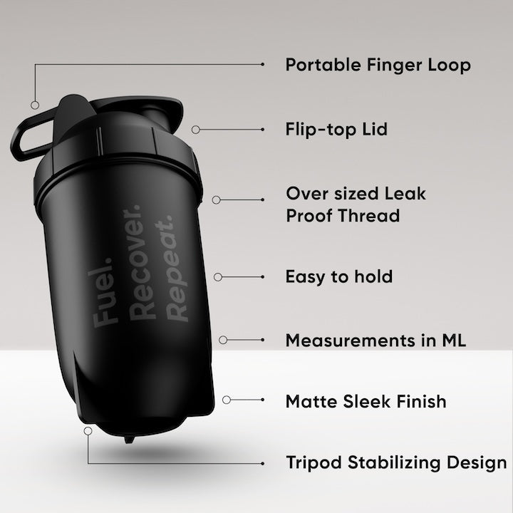 Wellbeing Nutrition Bullet Shaker ( Black )