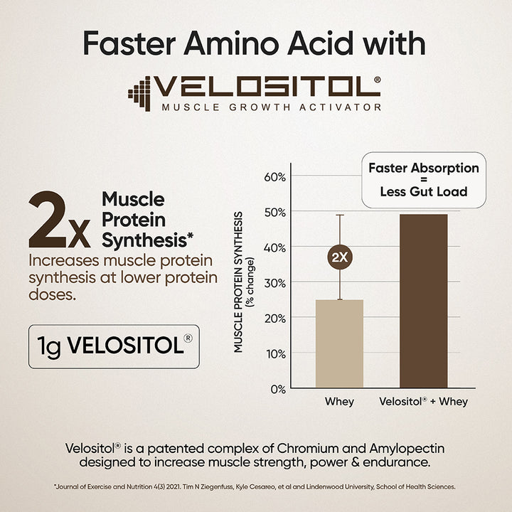 Whey Protein Isolate + Concentrate 24g | 1kg| 4B CFU Probiotics | Cappuccino