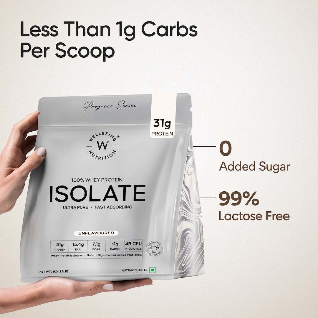 Whey Protein Isolate 31g | 1kg | 4B CFU Probiotics | Unflavoured