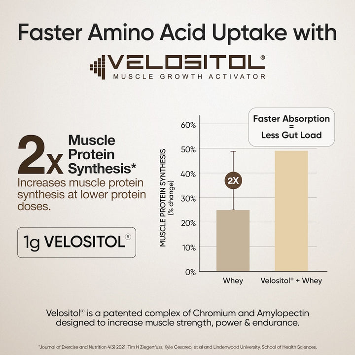 Whey Protein Isolate 26g | 1kg | 4B CFU Probiotics | Bourbon Vanilla