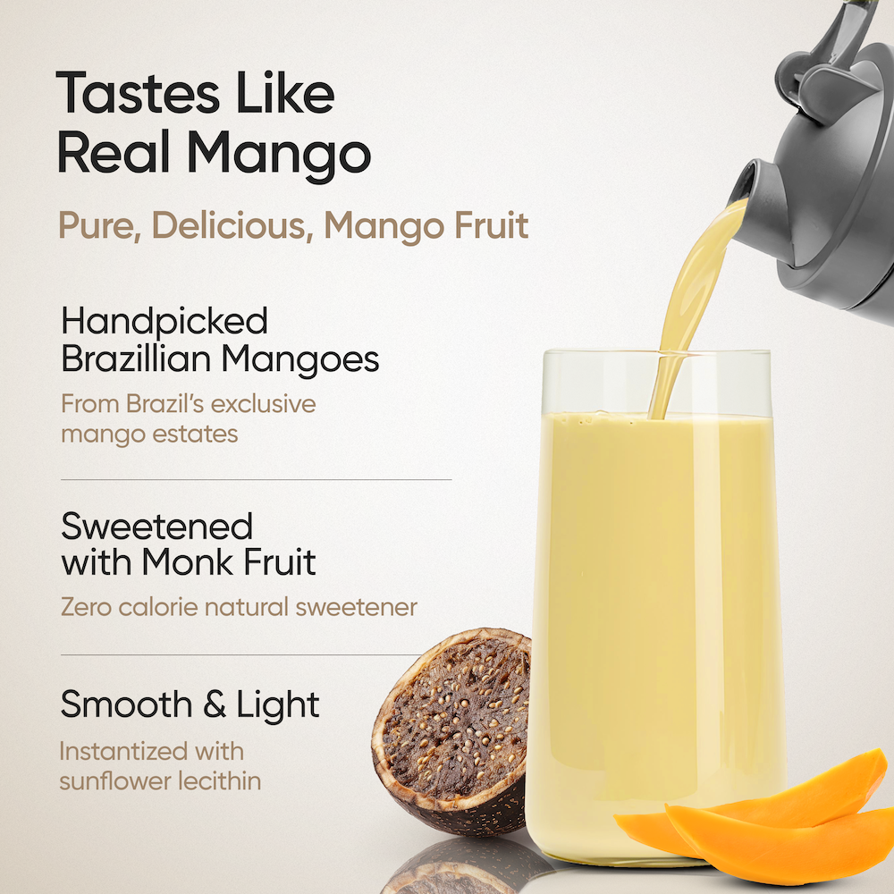 Whey Protein Isolate + Concentrate 24g | 1kg | 4B CFU Probiotics | Mango Flavoured