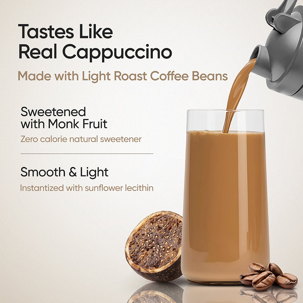 Whey Protein Isolate + Concentrate 24g | 1kg| 4B CFU Probiotics | Cappuccino