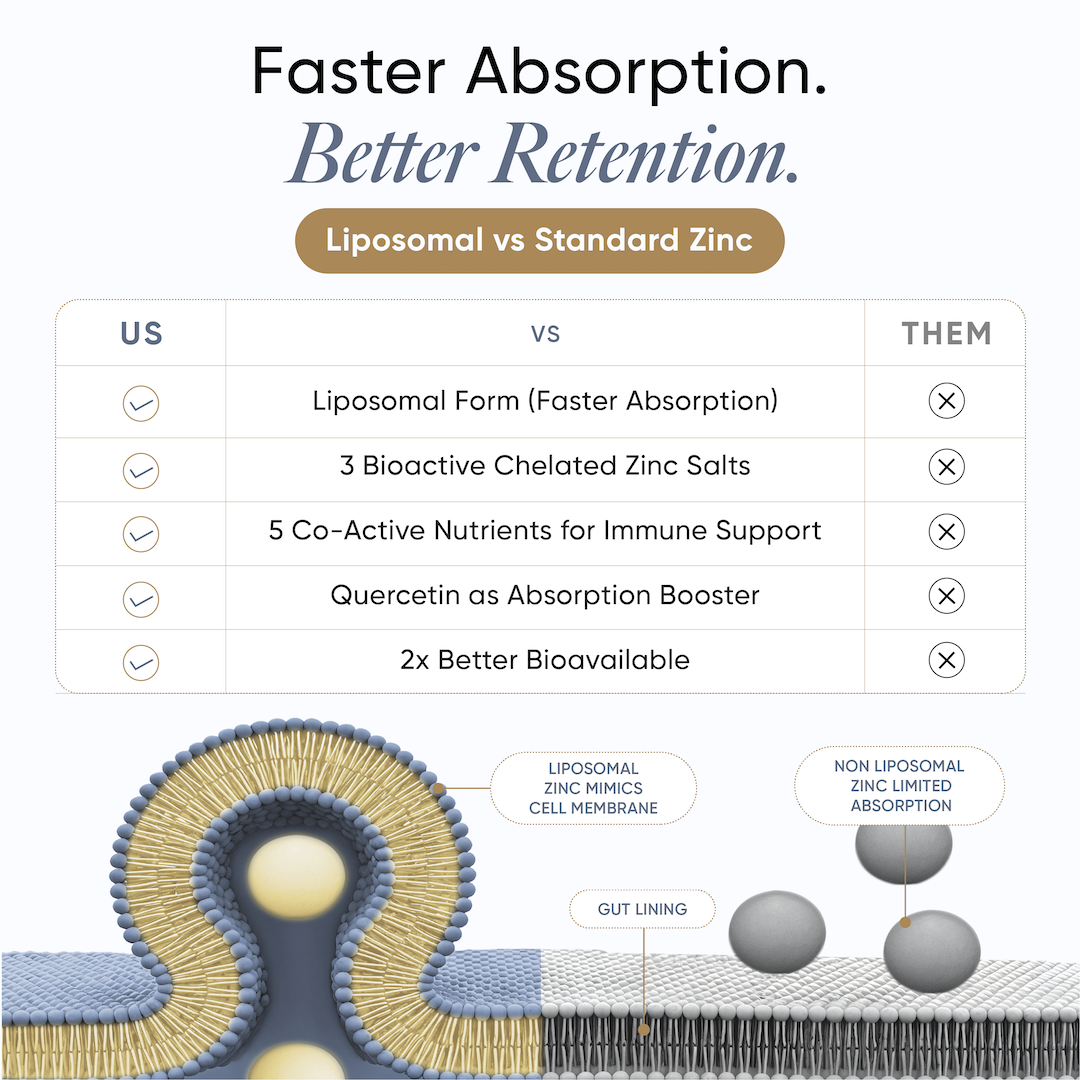 Liposomal Zinc Complex (Chelated) | Pack of 60 Capsules