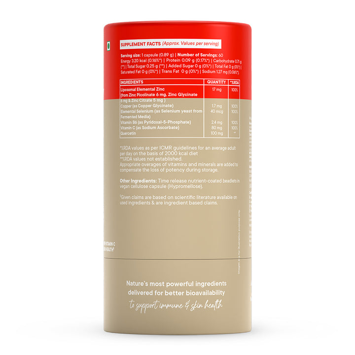 Liposomal Zinc Complex (Chelated) | Pack of 60 Capsules