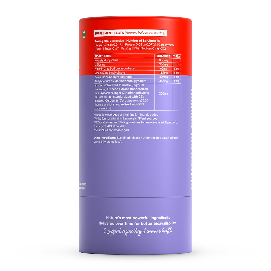 N-Acetyl Cysteine (NAC) + Glycine 800mg | 60 Caps N-Acetyl Cysteine (NAC) + Glycine 800mg | 60 Caps