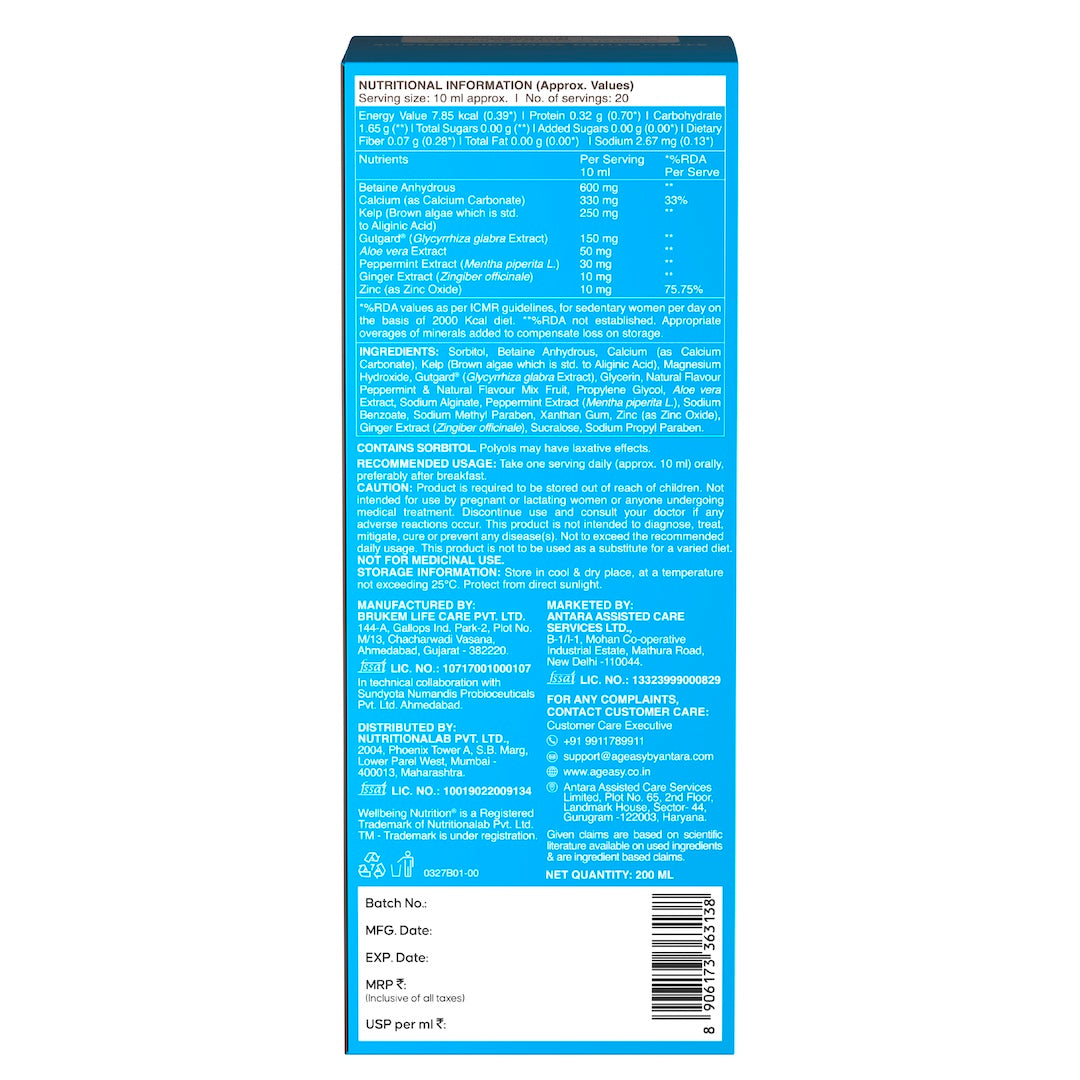 Acidity Calm | Acid Reflux & Heartburn Relief | For Seniors | 15 Sachets