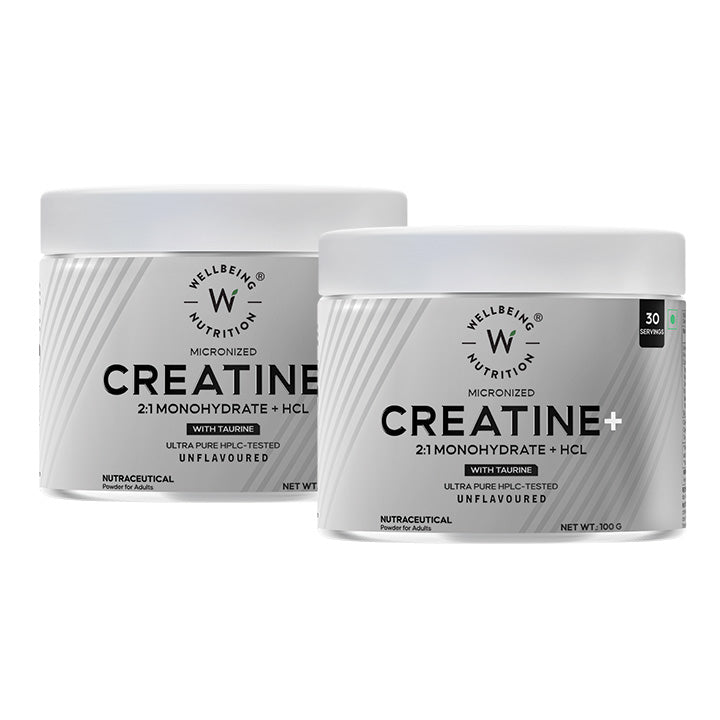 Creatine Monohydrate + HCL | 100g | 300mg Taurine | Unflavoured