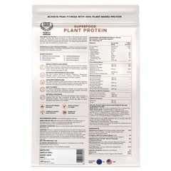 superfood plant protein back side pack