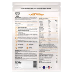 creamy french vanilla flavour plant protein back side
