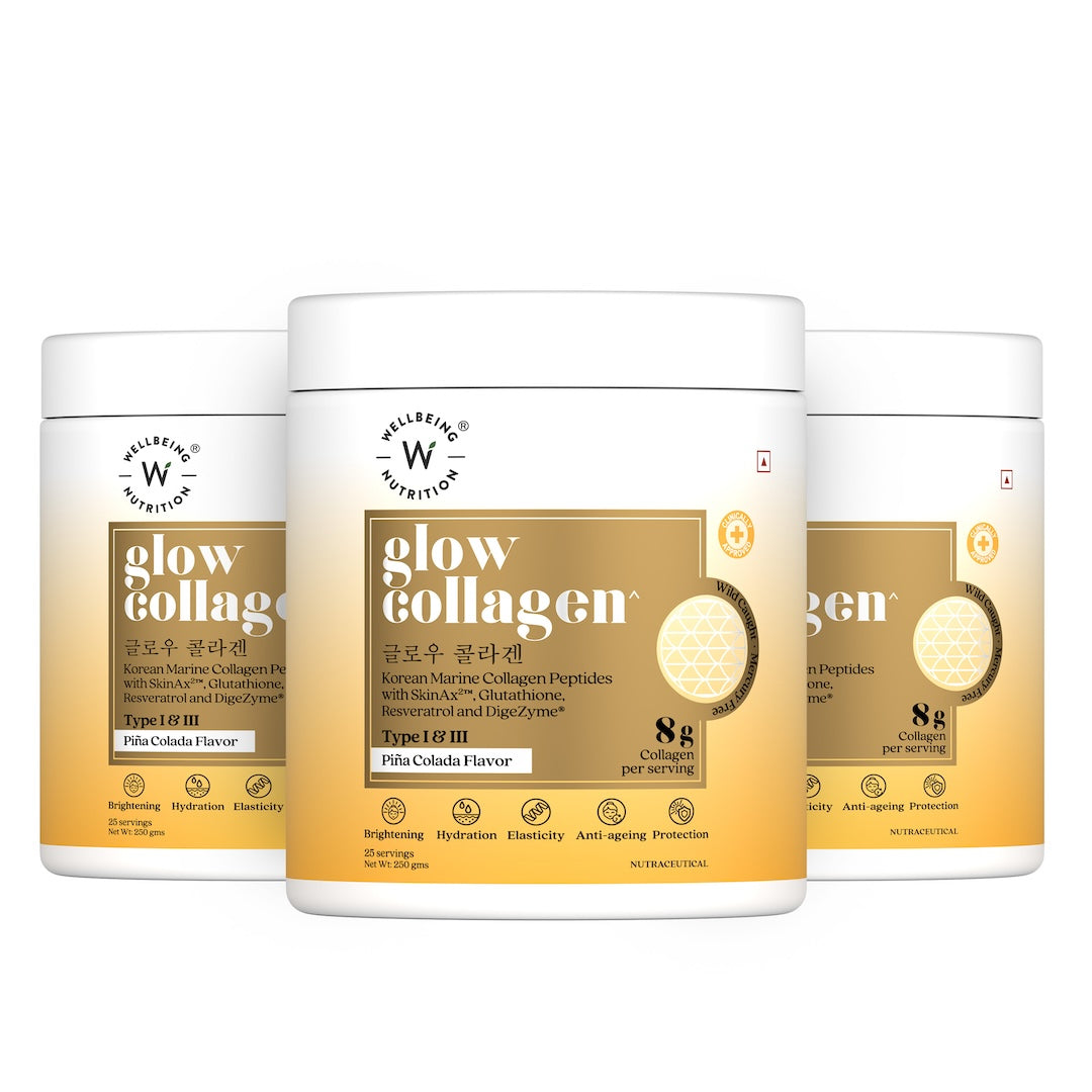 Glow Korean Marine Collagen Peptides | Pina Colada Flavour | Skin Radiance