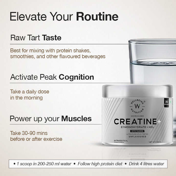 Unflavoured Creatine Monohydrate and HCL