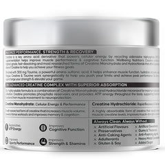Unflavoured Creatine Monohydrate and HCL with Taurine benefits
