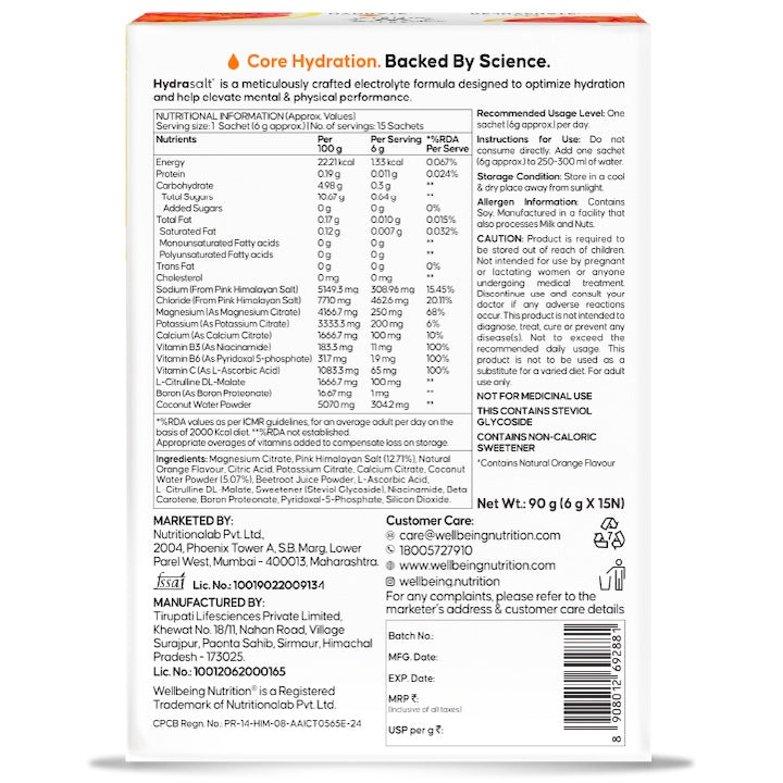 Hydrasalt Blood Orange (Pack of 15)