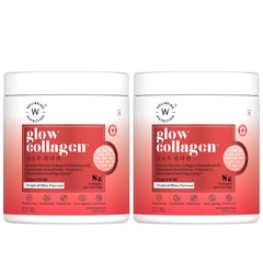 Glow Korean Marine Collagen Peptides with Liposomal Glutathione &amp; Vitamin C | Tropical Bliss Flavour | 250g