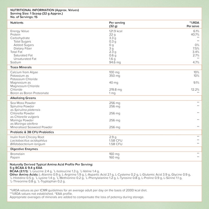 Vegan Protein 500g French Vanilla Caramel ingredient list
