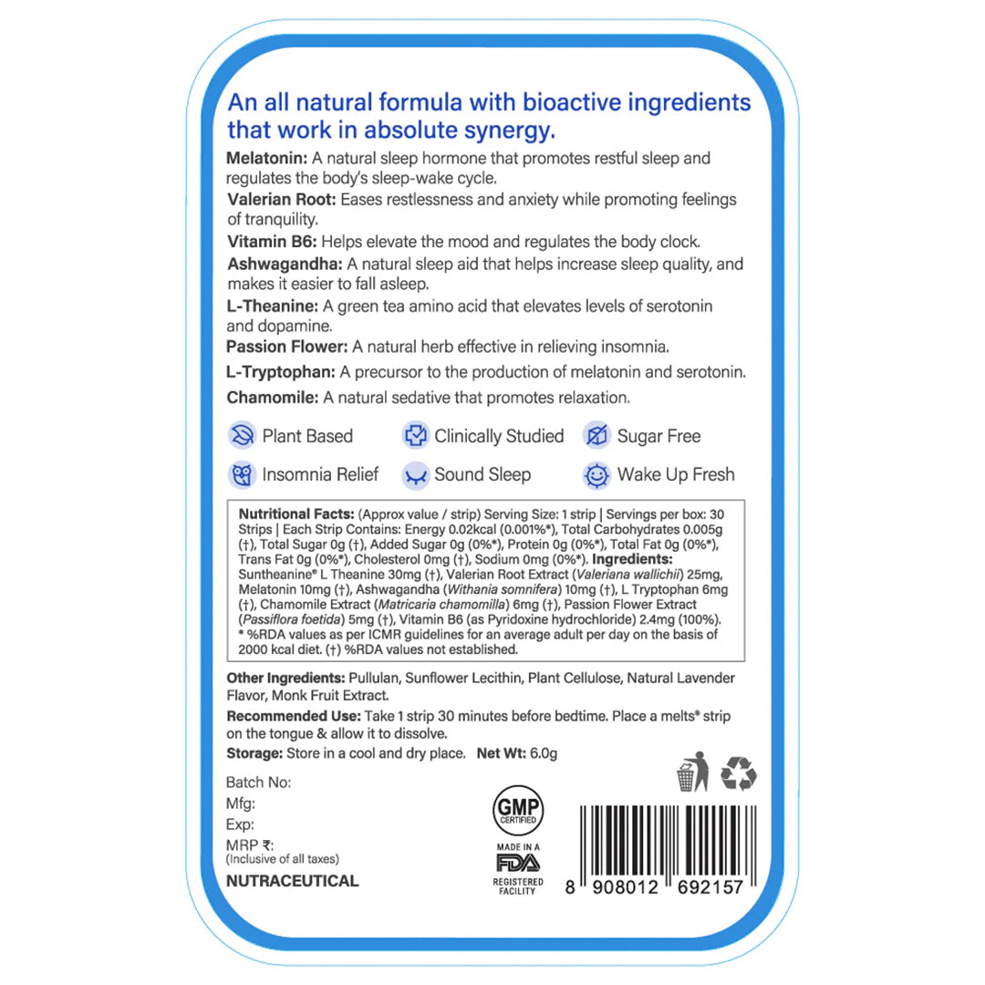 Restful Sleep Melts (10mg)