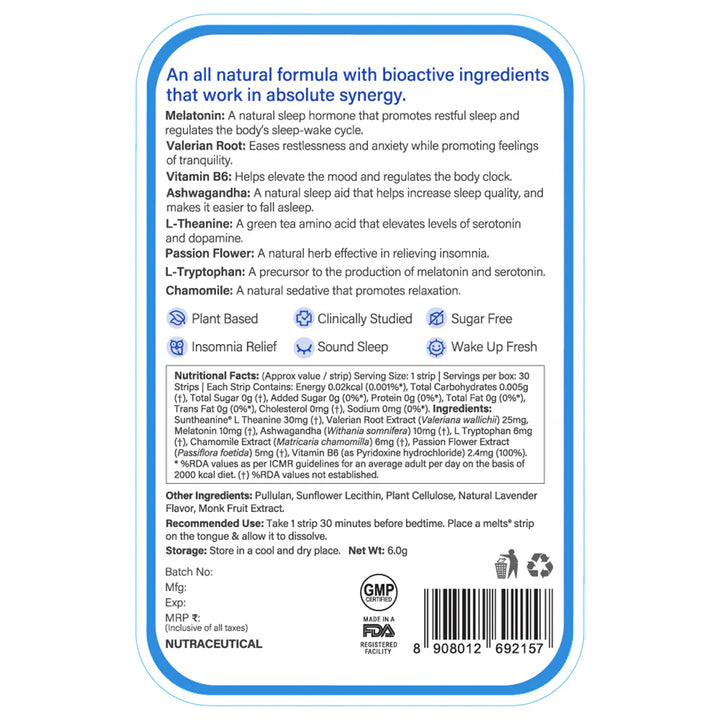 Restful Sleep Melts (10mg)