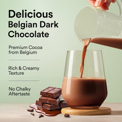 delicious dark chocolate plant protein