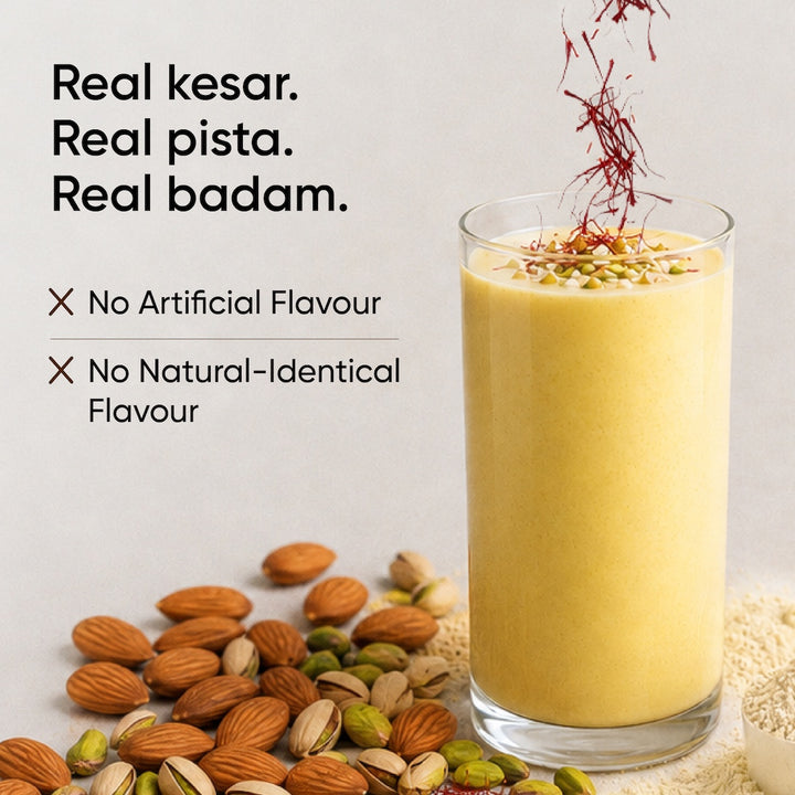 Whey Protein Isolate + Concentrate 24g | 1kg | 4B CFU Probiotics | Kesar Pista Badam