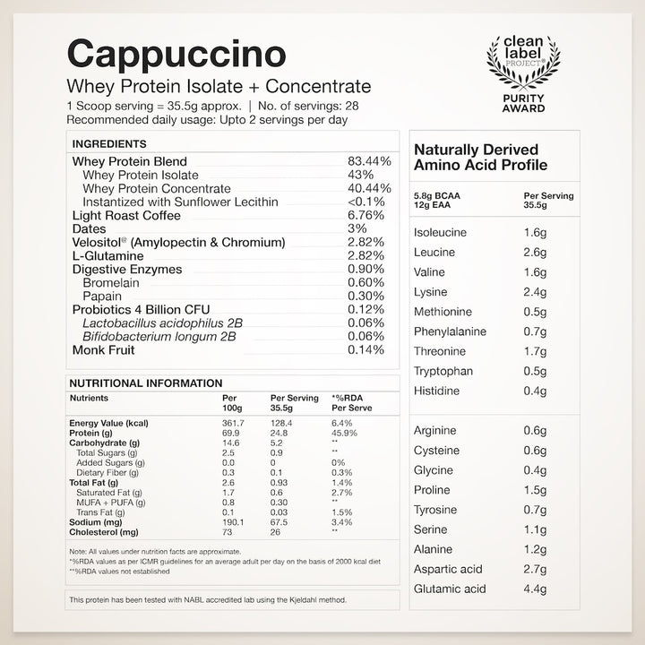 Whey Protein Blend Cappuccino