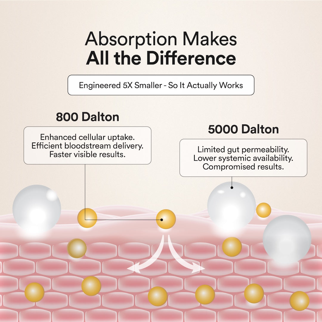 Glow Korean Marine Collagen Peptides with Liposomal Glutathione & Vitamin C | Tropical Bliss Flavour | 250g