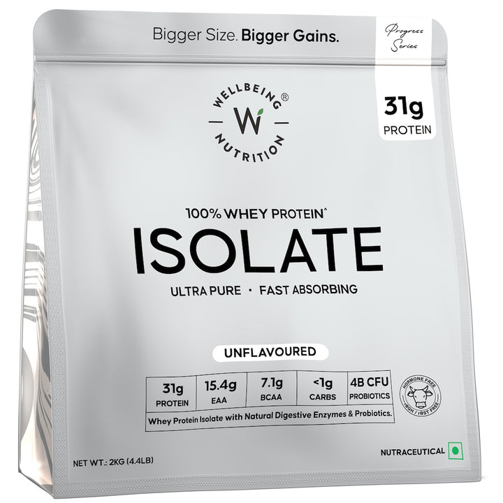 Whey Protein Isolate 31g | 1kg | 4B CFU Probiotics | Unflavoured