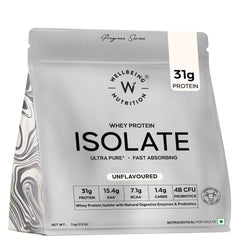 Whey Protein Isolate 31g | 1kg | 4B CFU Probiotics | Unflavoured