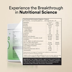 Vegan Pro Collagen Lemon Lime Nutritional Information
