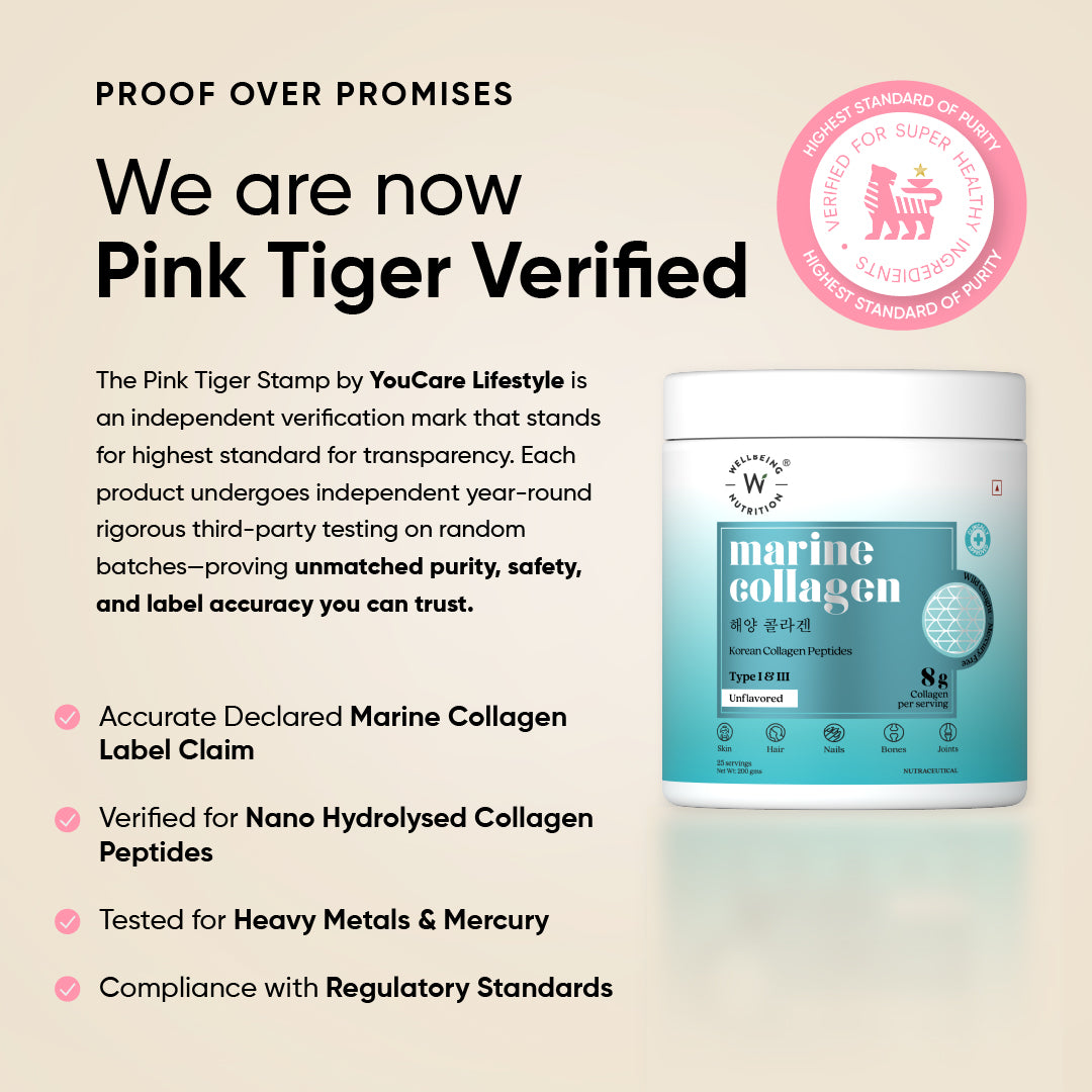 Pure Korean Marine Collagen Peptides | Unflavored | Combat Signs of Ageing