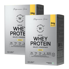 Whey Protein Isolate + Concentrate Mango Sachets | Pack of 12