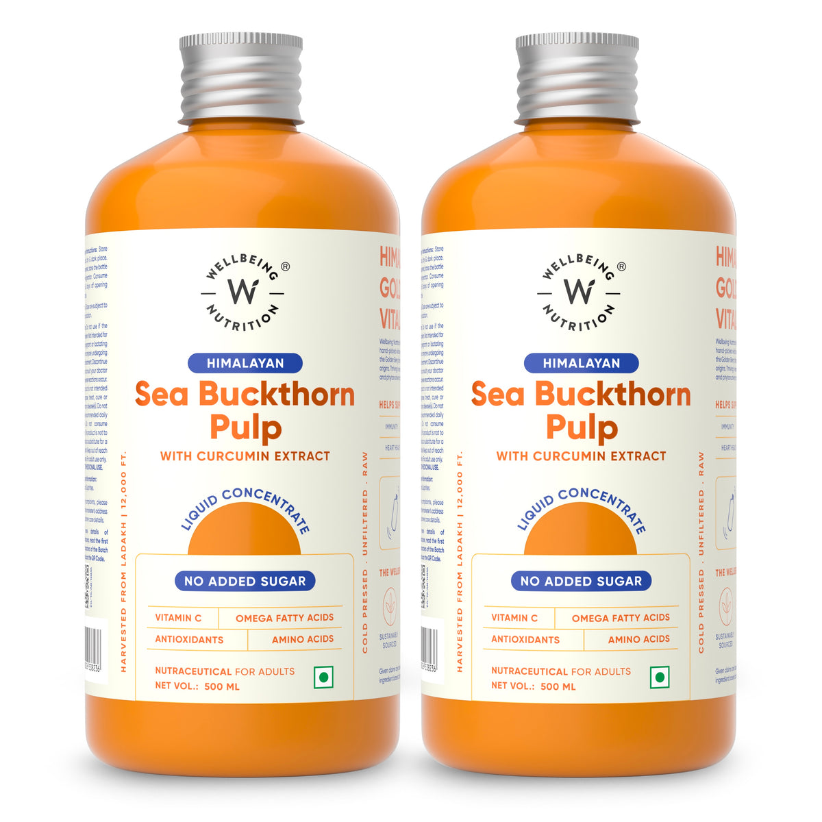 Himalayan Sea Buckthorn Juice (Pulp) with Curcumin Extract | 500ml