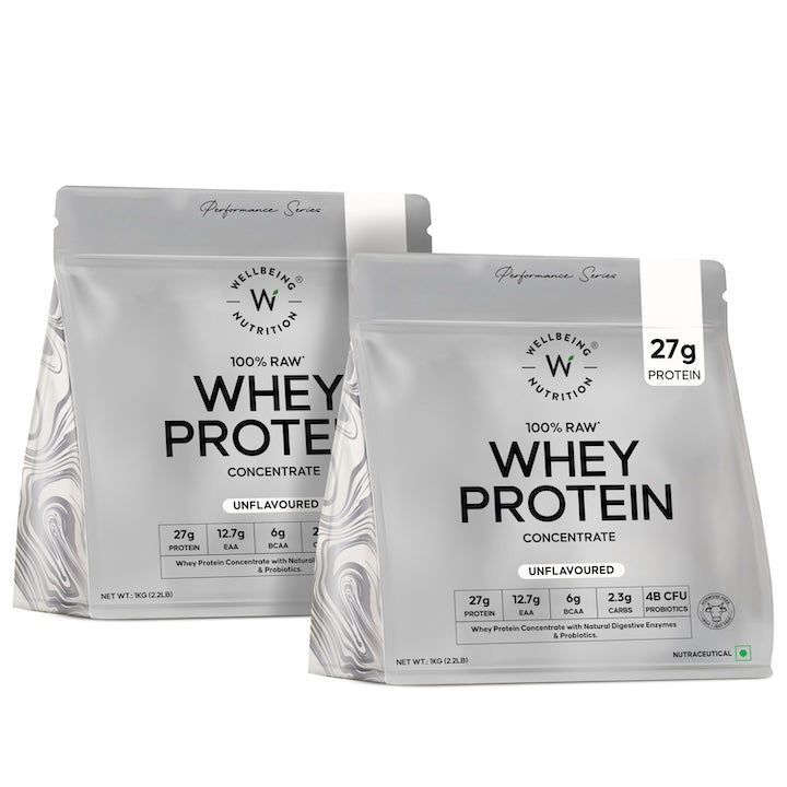 Whey Protein Concentrate 27g | 1kg | 4B CFU Probiotics | Unflavoured