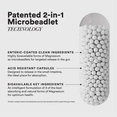Triple magnesium complex capsules with microbeadlet technology