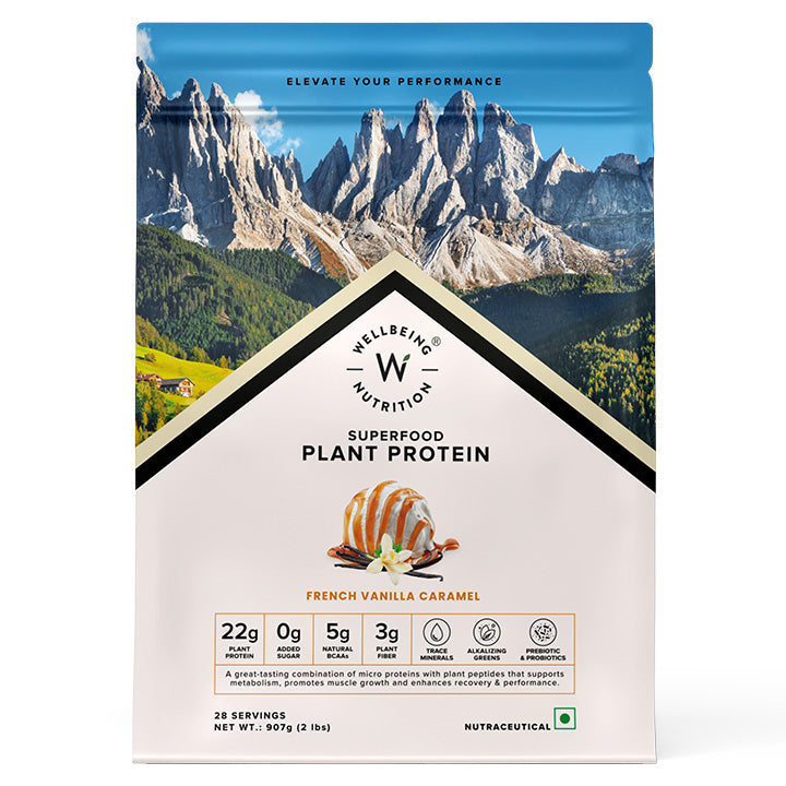 Vegan Plant Protein French Vanilla Caramel Flavor pack of 1 907g